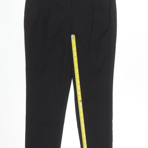 Next Women's Black Tailored Work Trousers Size 8R Slim Fit