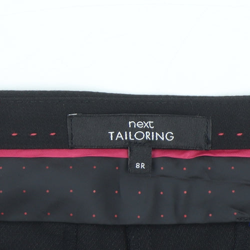 Next Women's Black Tailored Work Trousers Size 8R Slim Fit