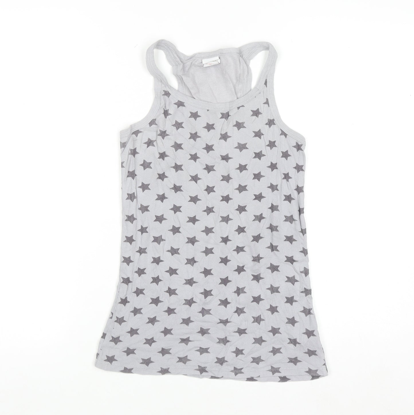 Next Girls Grey Star Print Cotton Tank Top 12 Years