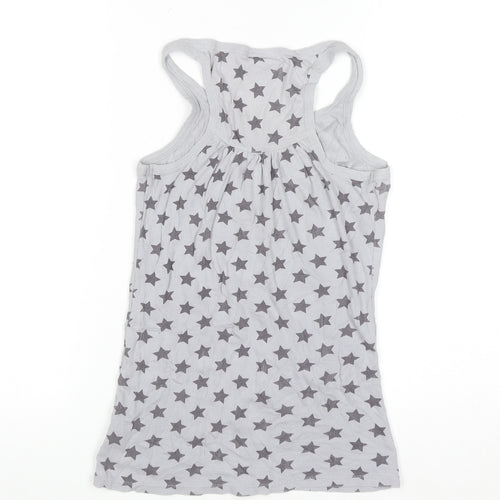 Next Girls Grey Star Print Cotton Tank Top 12 Years