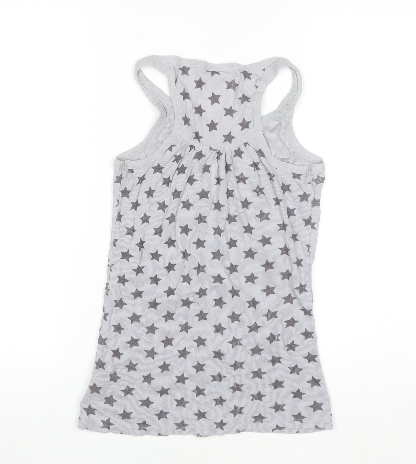 Next Girls Grey Star Print Cotton Tank Top 12 Years