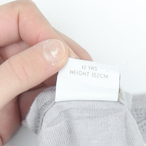 Next Girls Grey Star Print Cotton Tank Top 12 Years