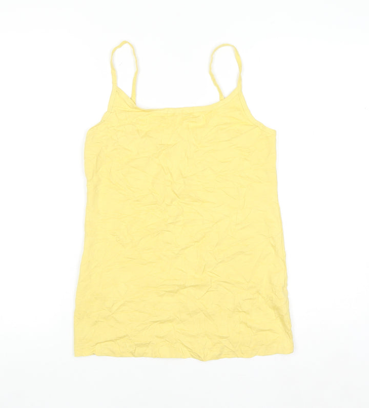 Papaya Women's Yellow Camisole Tank Top Size 12 Cotton Blend