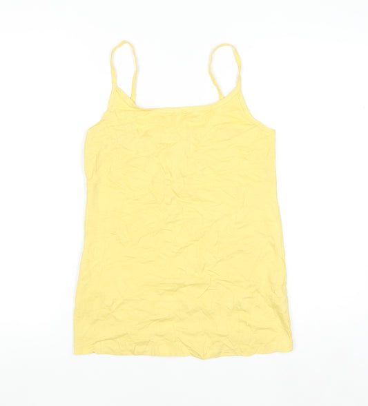 Papaya Women's Yellow Camisole Tank Top Size 12 Cotton Blend