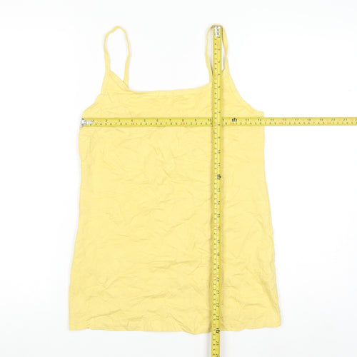 Papaya Women's Yellow Camisole Tank Top Size 12 Cotton Blend