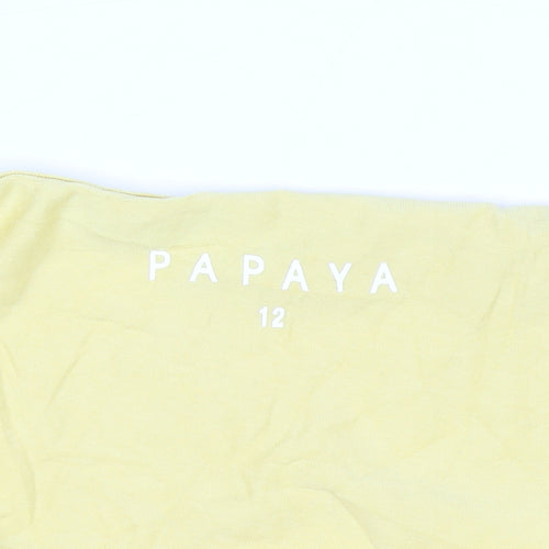 Papaya Women's Yellow Camisole Tank Top Size 12 Cotton Blend
