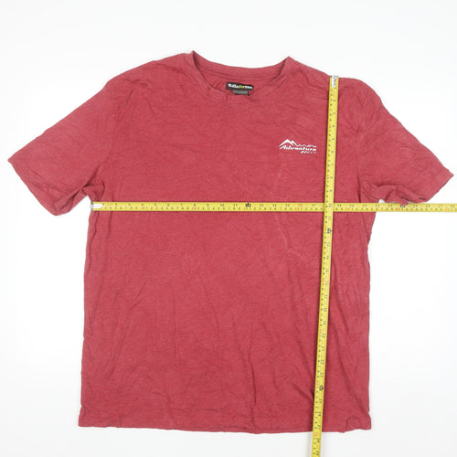 Atlas For Men Red XL Adventure Print Crew Neck T-Shirt