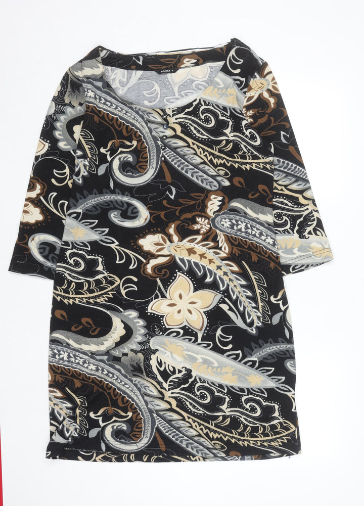 Roman Women’s Multicoloured Paisley Shift Dress Size 16