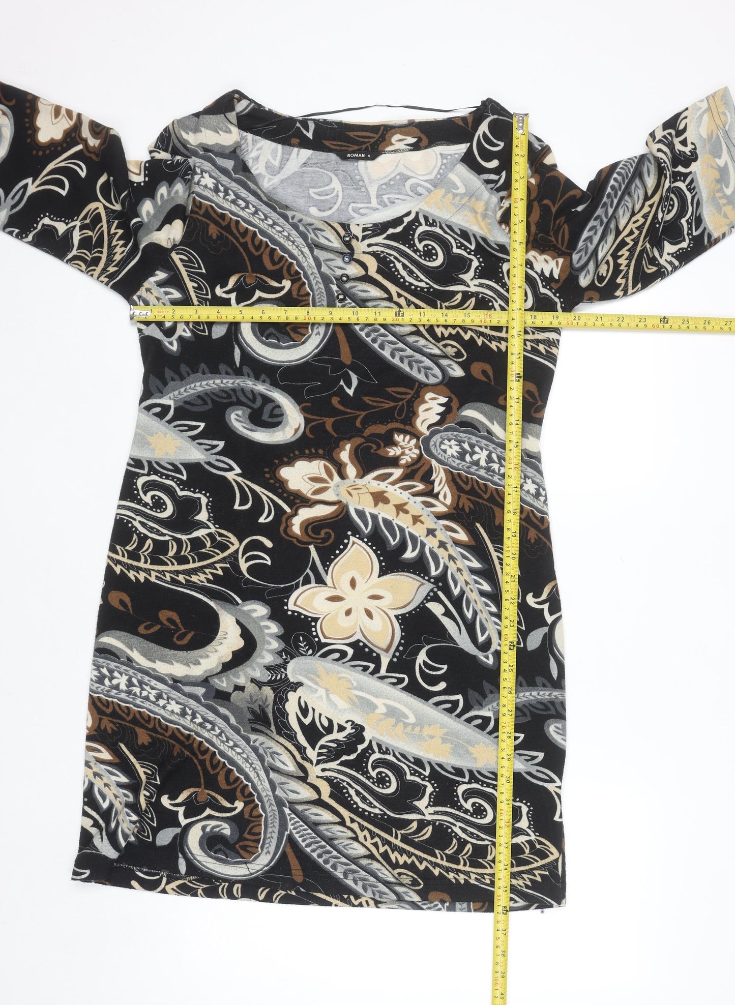 Roman Women’s Multicoloured Paisley Shift Dress Size 16