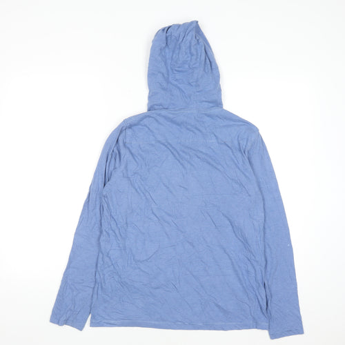 French Connection Women's Blue Graphic Pullover Hoodie Size M