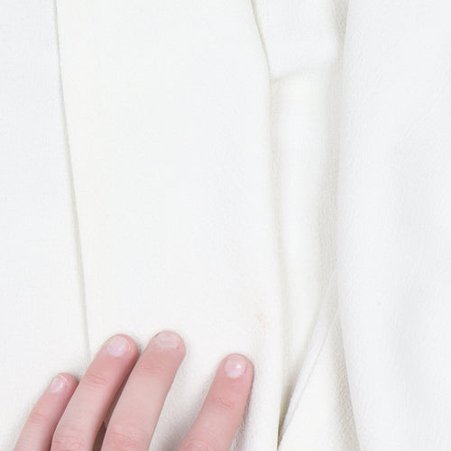 New Look Women Ivory Long Blazer Size 10 Open Front Lightweight Jacket