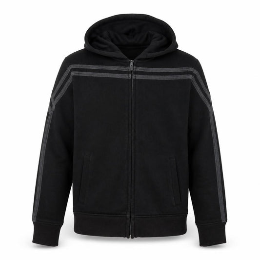 Next Men's Black Small Track Jacket Hooded Full Zip Cotton Blend