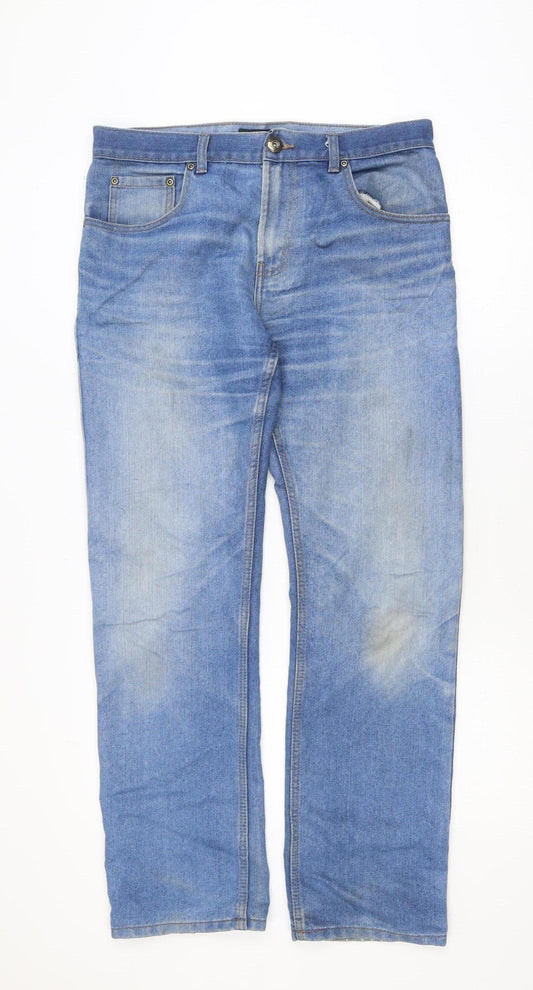 Denim Co. Men's Blue Straight Leg Jeans W32 L32 Regular Fit
