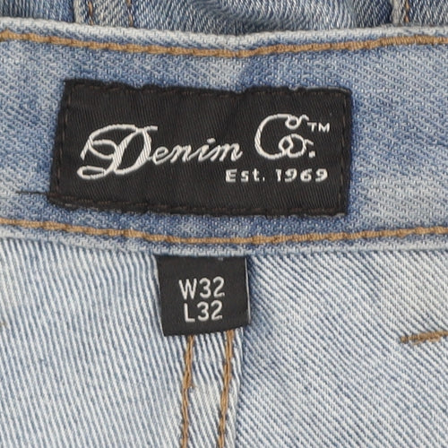 Denim Co. Men's Blue Straight Leg Jeans W32 L32 Regular Fit