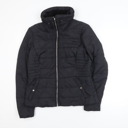 Vero Moda Women's Black L Puffer Jacket with Zip Pockets