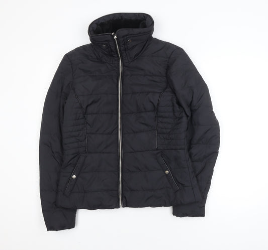 Vero Moda Women's Black L Puffer Jacket with Zip Pockets