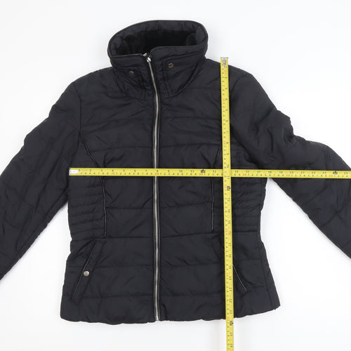 Vero Moda Women's Black L Puffer Jacket with Zip Pockets