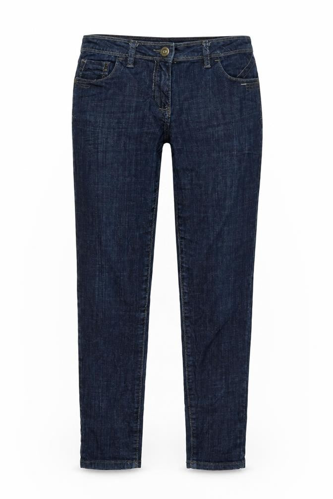 Front view of Next Women's Blue Skinny Stretch Jeans, size 10R