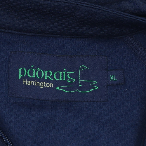 Pádraig Harrington Men's Blue XL 1/2 Zip Golf Activewear Jacket