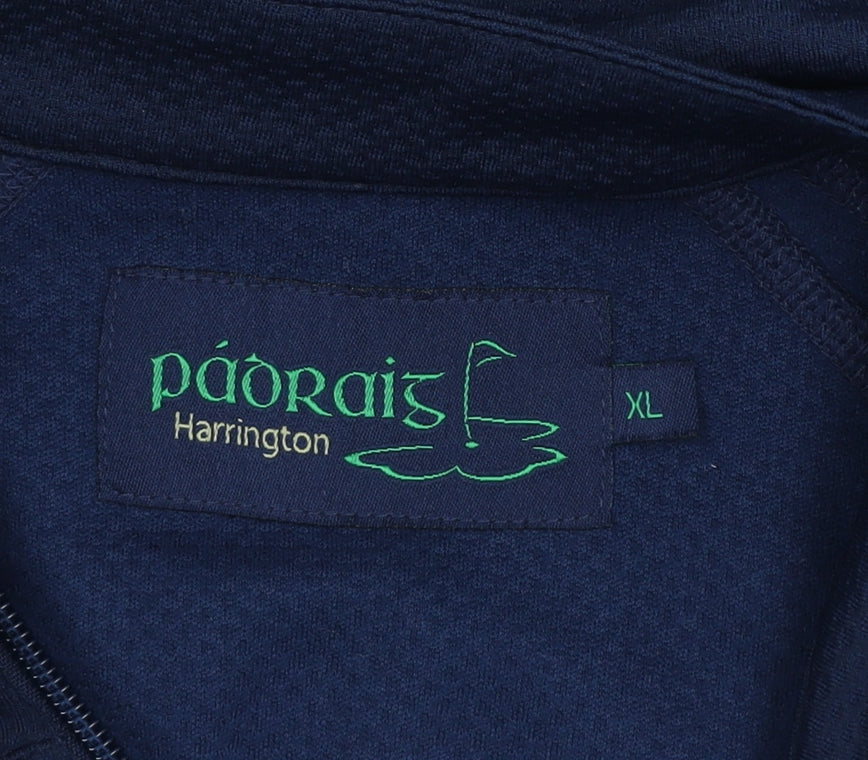 Pádraig Harrington Men's Blue XL 1/2 Zip Golf Activewear Jacket