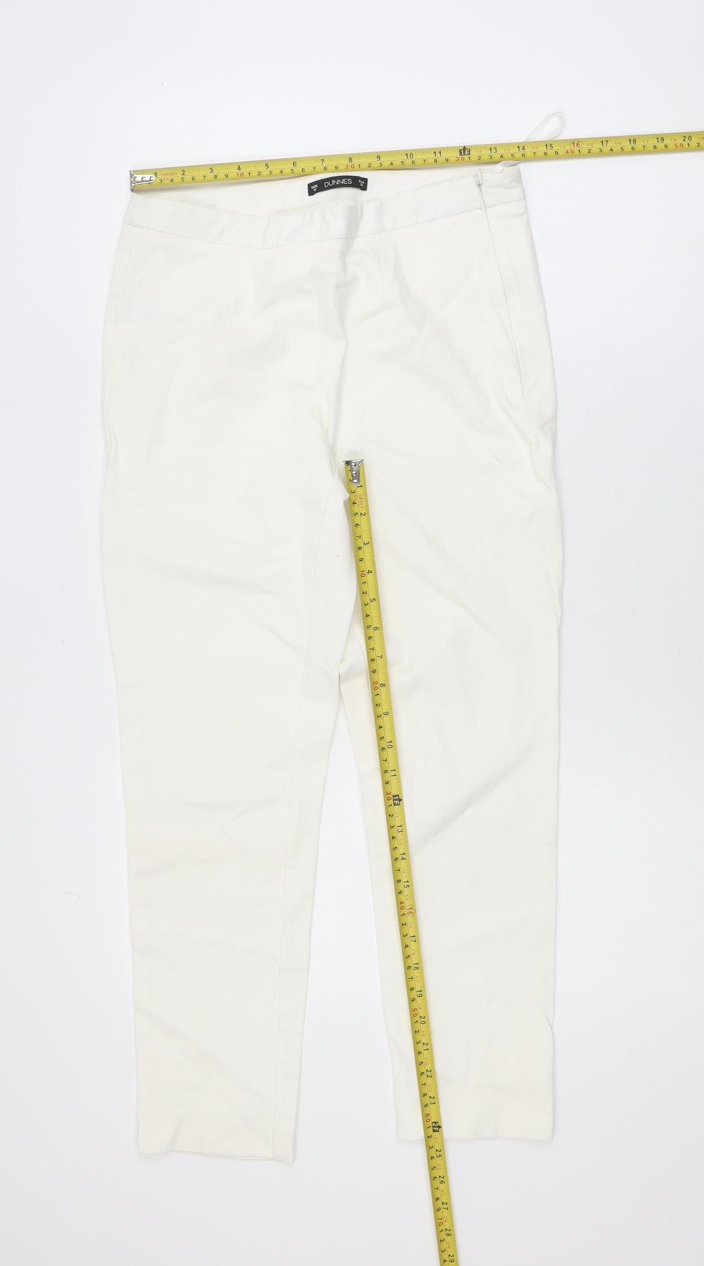 Dunnes Women’s Ivory Cropped Slim Fit Stretch Jeans Size 10