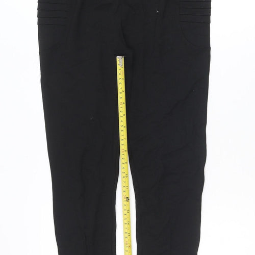 Savida Women’s Black Stretch Leggings Size 10 Mid Rise