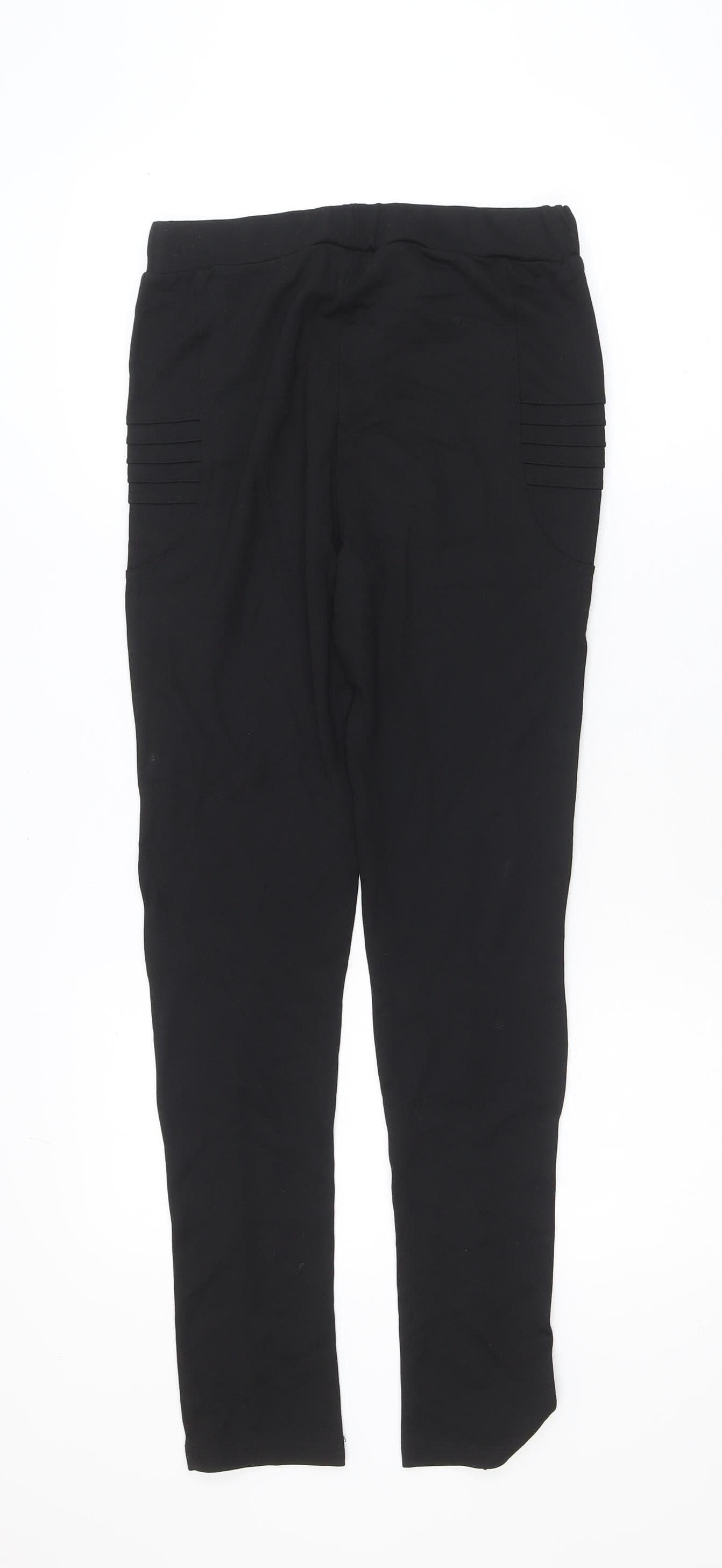Savida Women’s Black Stretch Leggings Size 10 Mid Rise
