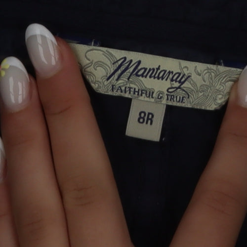Mantaray Women Blue Size 8 Regular Straight Fit Jeans