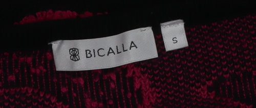 Bicalla Women’s Black Pink Leopard Knit Jumper Size S