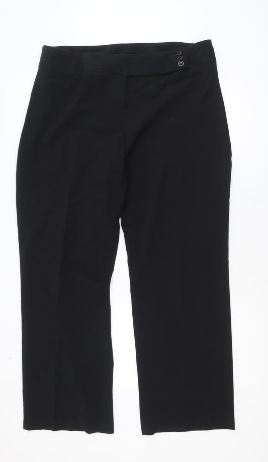 Marks and Spencer Women’s Black Size 20 Long Straight Trousers