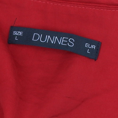 Dunnes Stores Women's Red Sleeveless Ruffle Blouse Size L