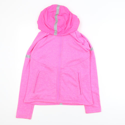 Dunnes Stores Women's Pink Hooded Full Zip Activewear Jacket Size 10