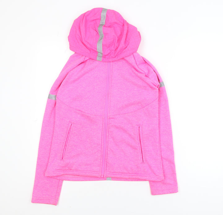 Dunnes Stores Women's Pink Hooded Full Zip Activewear Jacket Size 10