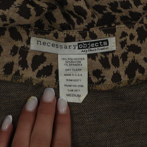 Necessary Objects Women's Brown Leopard Print Bodycon Dress M