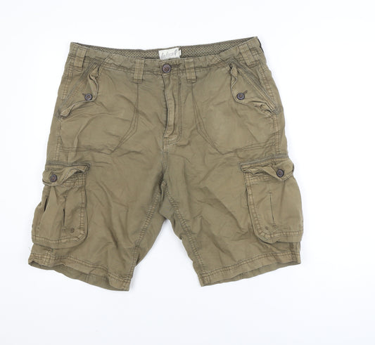 Onfire Mens Brown Cargo Shorts Size L 34 in Cotton Casual Outdoor