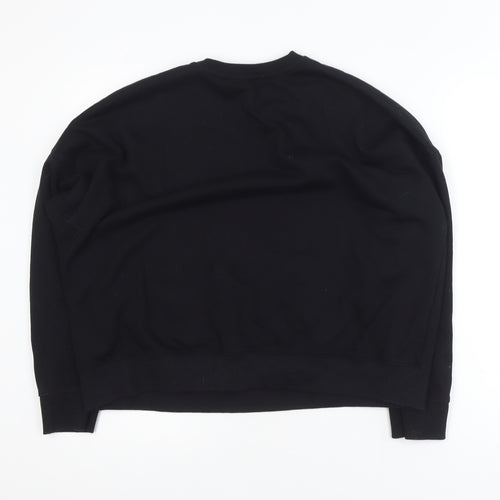 New Look Women's Black Beaded Crew Neck Pullover Jumper Size M
