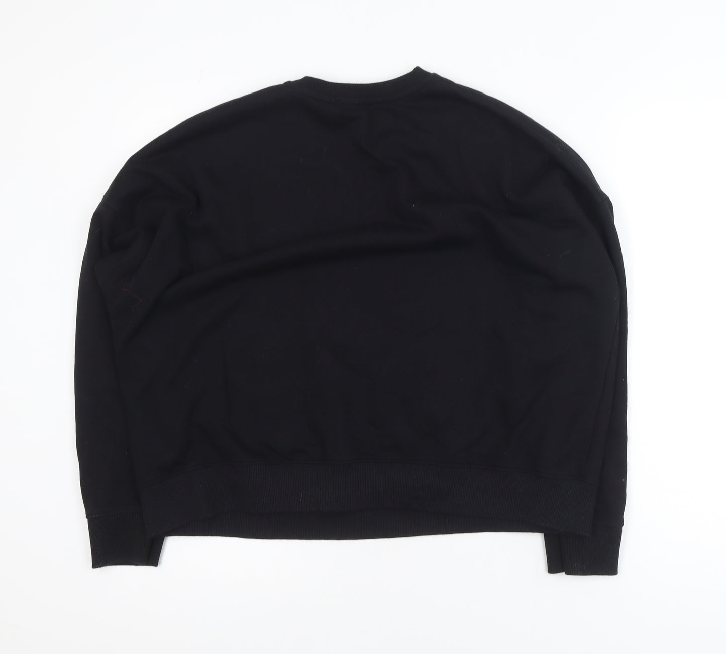 New Look Women's Black Beaded Crew Neck Pullover Jumper Size M