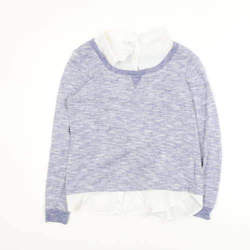 New Look Womens Purple Knit Pullover Jumper Size 12 Long Sleeve