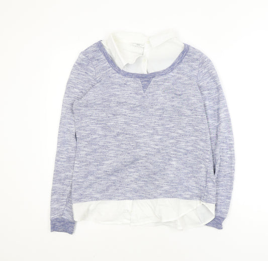 New Look Womens Purple Knit Pullover Jumper Size 12 Long Sleeve