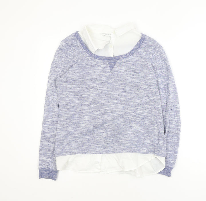 New Look Womens Purple Knit Pullover Jumper Size 12 Long Sleeve