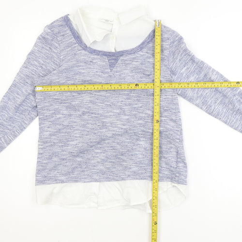 New Look Womens Purple Knit Pullover Jumper Size 12 Long Sleeve