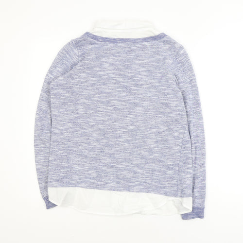 New Look Womens Purple Knit Pullover Jumper Size 12 Long Sleeve
