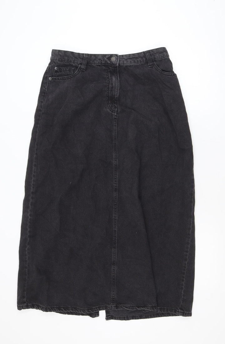 Primark Women’s Black Denim Midi Pencil Skirt Size 12