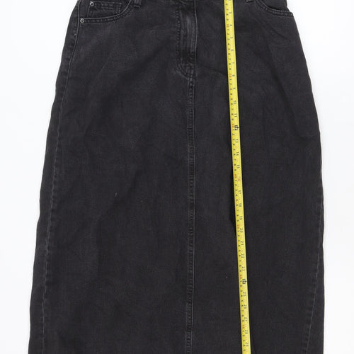 Primark Women’s Black Denim Midi Pencil Skirt Size 12
