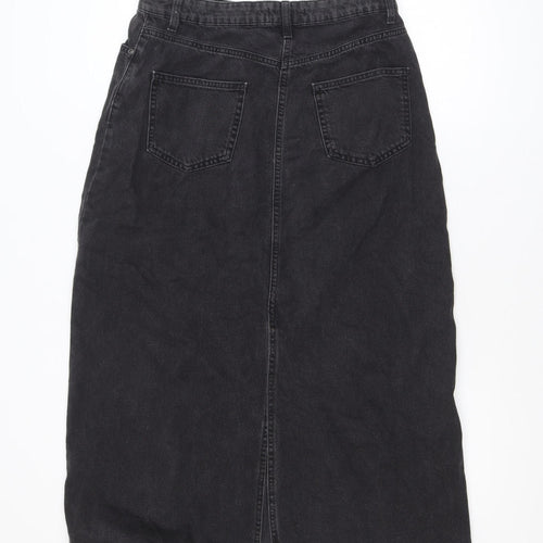 Primark Women’s Black Denim Midi Pencil Skirt Size 12
