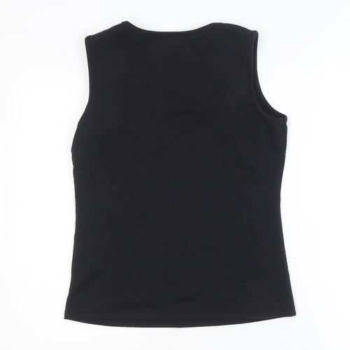 Libra Women's Black Sleeveless Scoop Neck Tank Top Size S