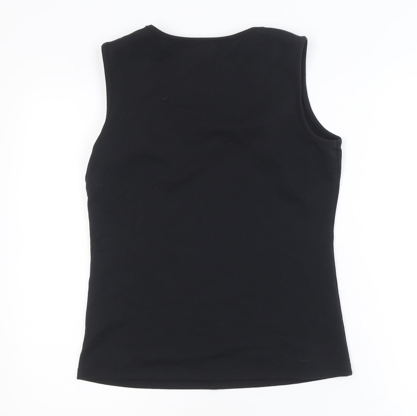 Libra Women's Black Sleeveless Scoop Neck Tank Top Size S