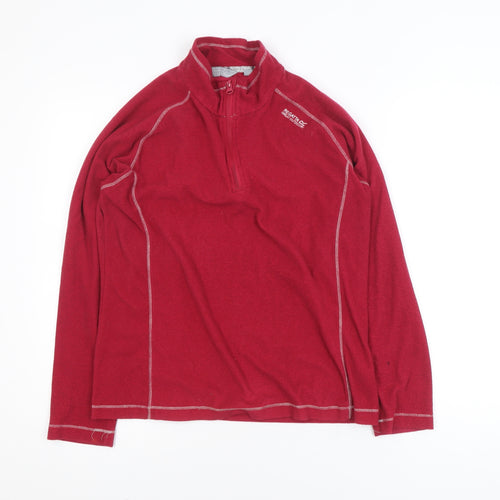 Regatta Women Red 1/4 Zip Fleece Jacket Size 14 Activewear