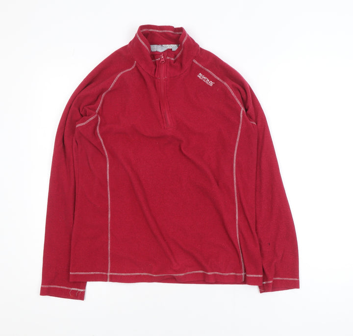 Regatta Women Red 1/4 Zip Fleece Jacket Size 14 Activewear
