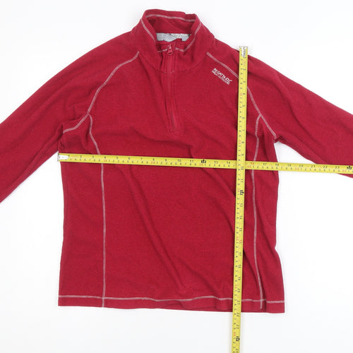 Regatta Women Red 1/4 Zip Fleece Jacket Size 14 Activewear